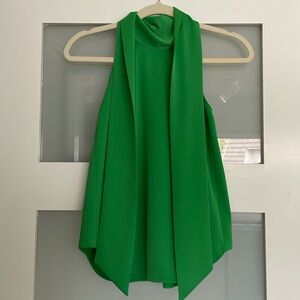 ME+EM Halter neck style Island Green top with front tie. Size 2. Match pants